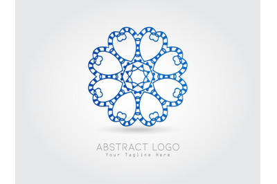 Logo Abstract Circle Navy Color