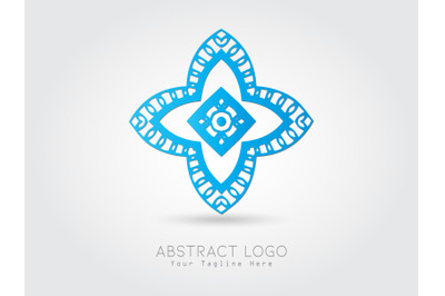 Logo Abstract Blue Color Elegant Design