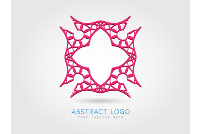 Logo Abstract Pink Color Design