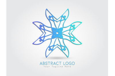 Logo Abstract Gradient Blue Color