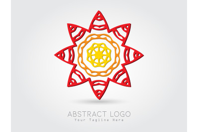 Logo Abstract Flower Red Orange Yellow Color