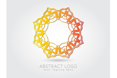 Logo Abstract Gradient Orange Color