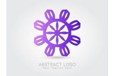 Logo Abstract Purple Gradient Color