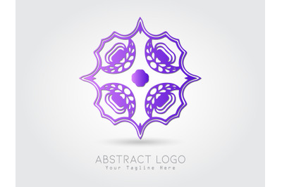 Logo Abstract Purple Gradient Color