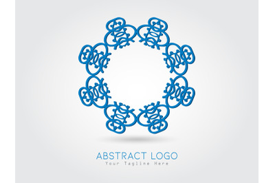 Logo Abstract Blue Color Design