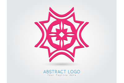 Logo Abstract Star Pink Color