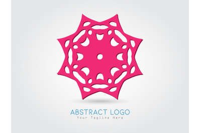 Logo Abstract Flower Pink Color