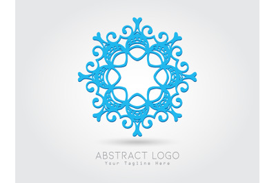 Logo Abstract Blue Color Elegant Design