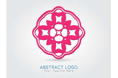 Logo Abstract Circle Pink Color Design