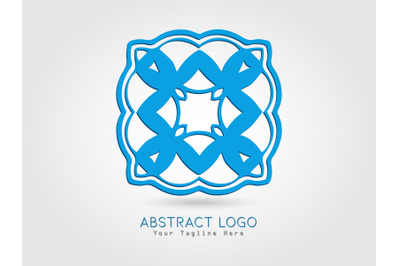 Logo Abstract Blue Color Elegant Design