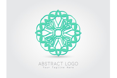 Logo Abstract Circle Tosca Color Design