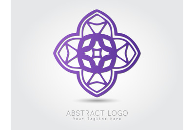 Logo Abstract Purple Color Elegant Design