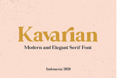 Kavarian Modern Elegant Serif Handmade Typeface