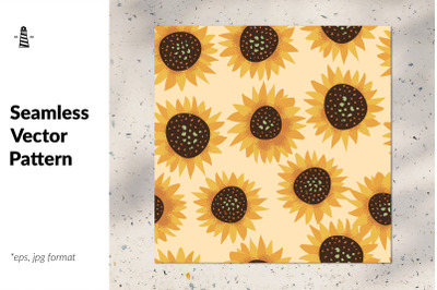 Sunflower seamless pattern