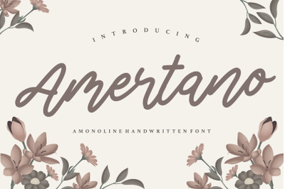 Amertano Monoline Handwritten Font