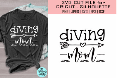 Diving mom svg&2C; sports  svg