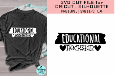 Educational rockstar svg&2C; teacher svg