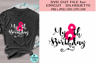 My 8th birthday svg, birthday svg