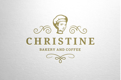 Feminine Bakery Logo Design Template