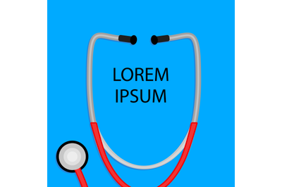 Medical banner with stethoscope and copyspace