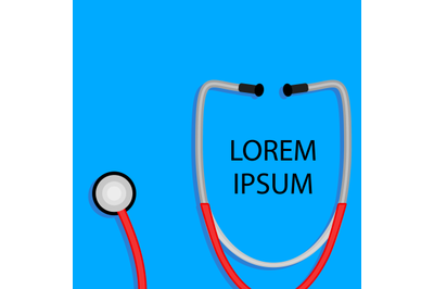 Medical poster with stethoscope