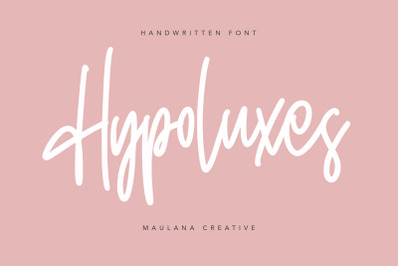 Hypoluxes Handwritten Signature Brush Typeface