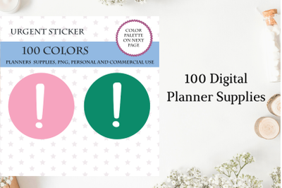 100 Urgent Sticker&2C; Deadline Sticker&2C; Urgent Stickers for Life Planner