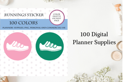 Running tracker&2C; Running stickers&2C; Running planner stickers