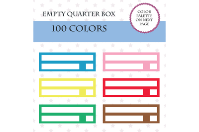 Blank Quarter Box Sticker&2C; Daily Blank Stickers with Dot&2C; Quarter Box