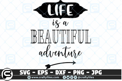 Life is a beautiful adventure SVG cut file for cricut and silhouette