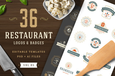 36 Restaurant Logos and Badges