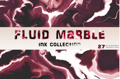 Fluid Modern Marble Ink Collection, 27 Abstract Paint Flow Textures