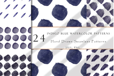 Indigo Watercolor Blue Pattern Collection