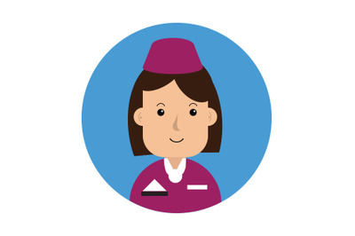 Icon Character Flight Attendant Woman