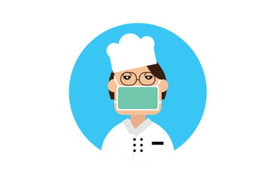 Icon Character Chef Male with Mask