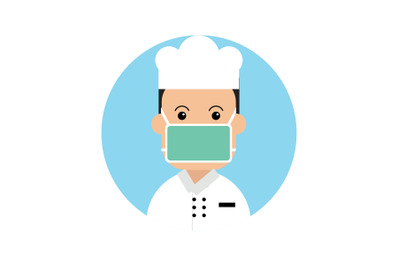 Icon Character Chef Male with Mask