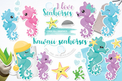 Kawaii Seahorses