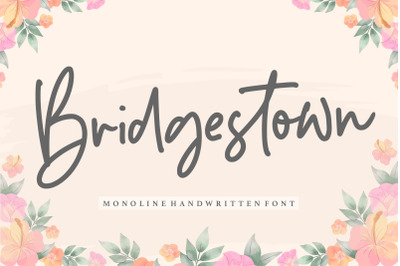 Bridgestown Monoline Handwritten Font