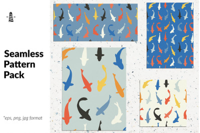 Fish seamless patterns