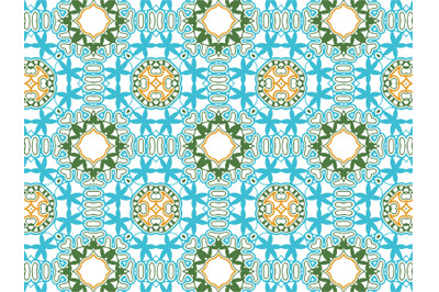 Pattern Abstract Blue Green Orange Color