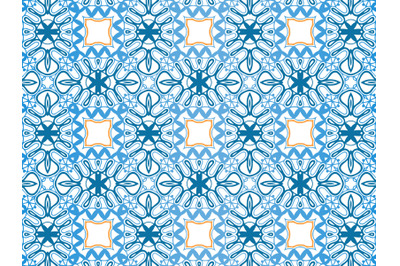 Pattern Abstract Blue Orange Color