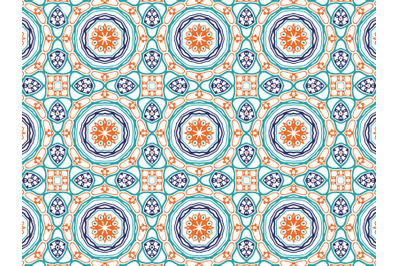 Pattern Abstract Navy Blue Orange