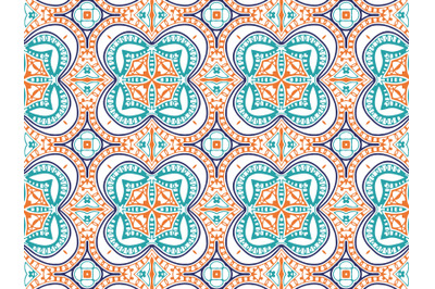 Pattern Abstract Orange Blue Navy Color