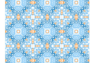 Pattern Abstract Blue Orange Color