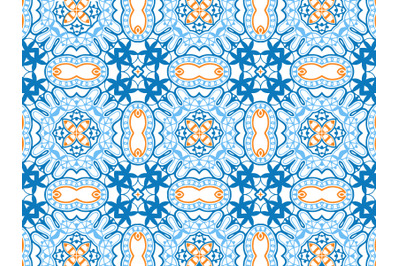 Pattern Abstract Orange Blue Color