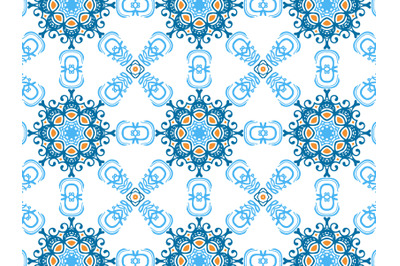 Pattern Abstract Blue Orange Color