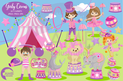 Girly Circus Clipart AMB-2612