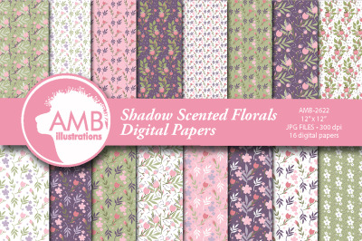 Shadow Scented Florals Papers AMB-2622