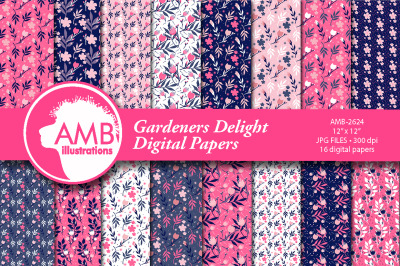 Gardners Delight Floral Papers AMB-2624