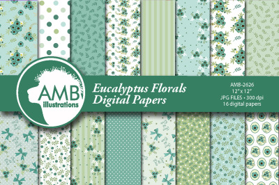 Eucalyptus Florals Papers AMB-2627